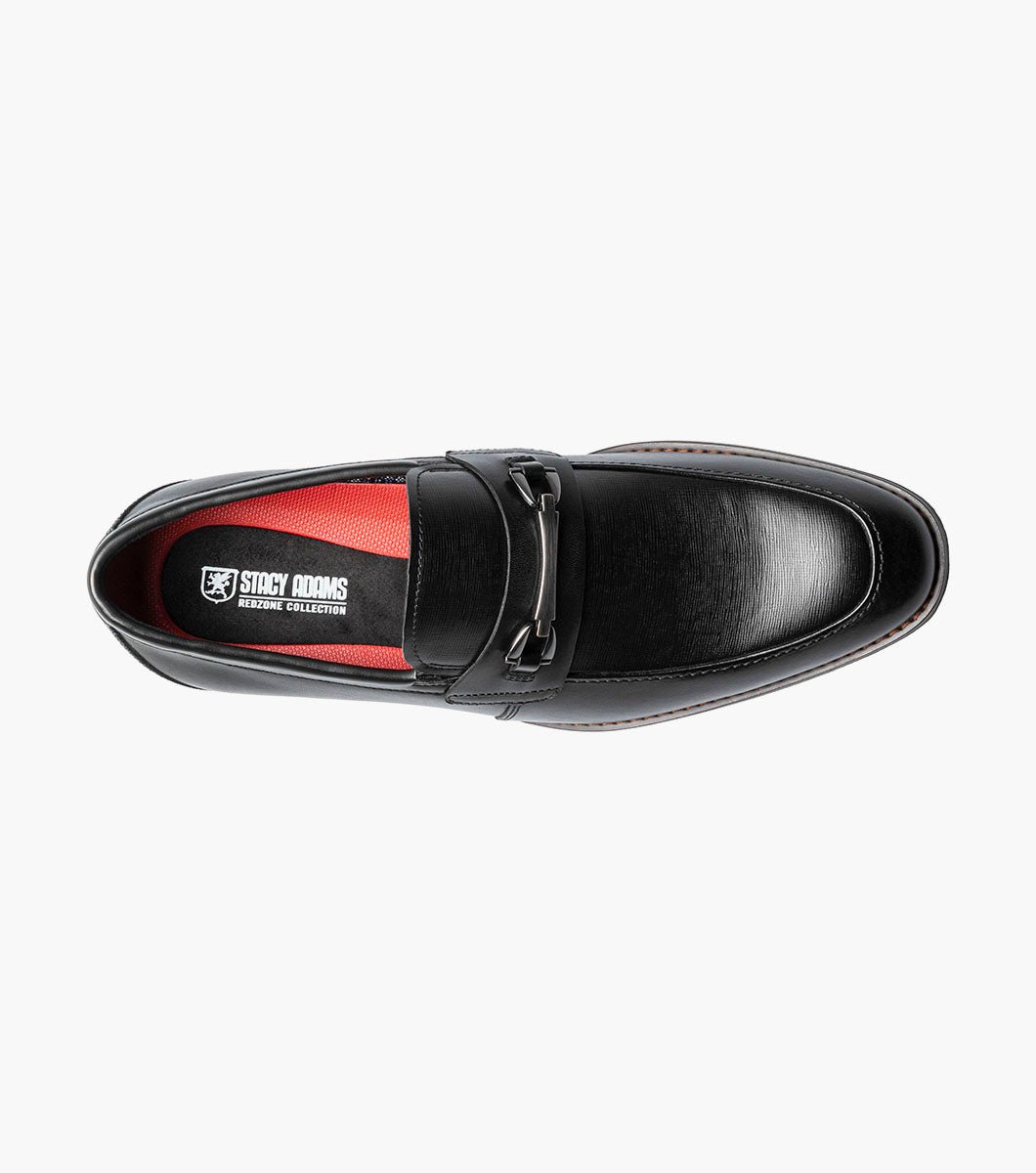 Stacy Adams Kaylor Moc Toe Bit Slip-On Dress Shoes - Black - Upscale Men's Fashion