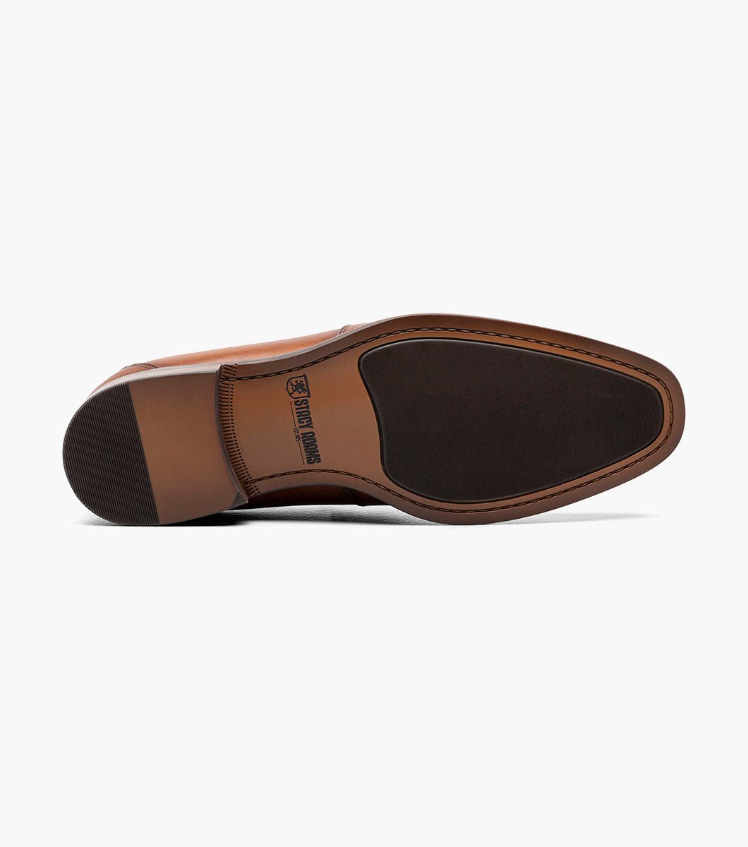 Stacy Adams Kaylor Moc Toe Bit Slip-On Dress Shoes - Cognac - Upscale Men's Fashion