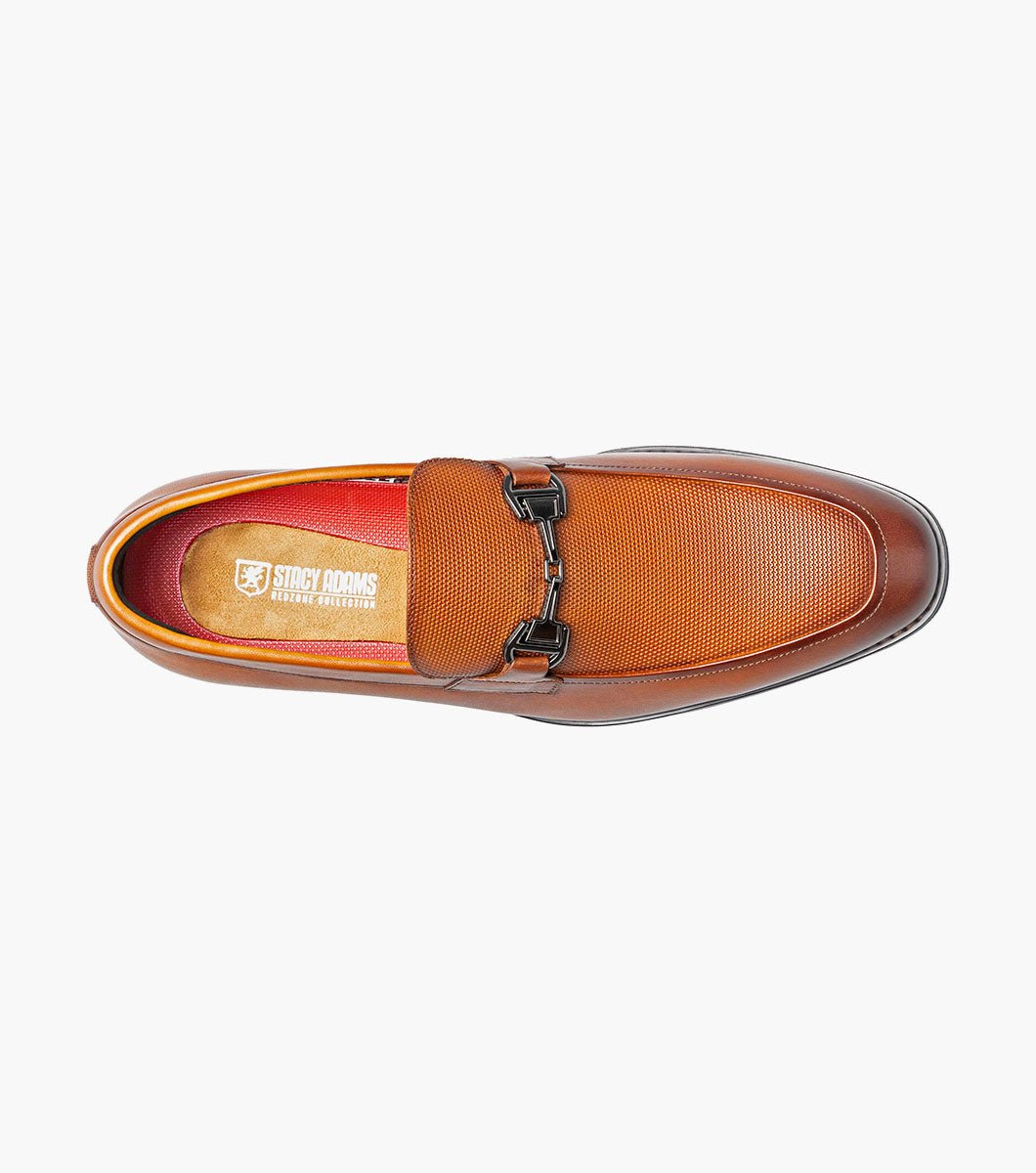 Stacy Adams Lawton Moc Toe Bit Slip-On Shoes - Cognac - Upscale Men's Fashion