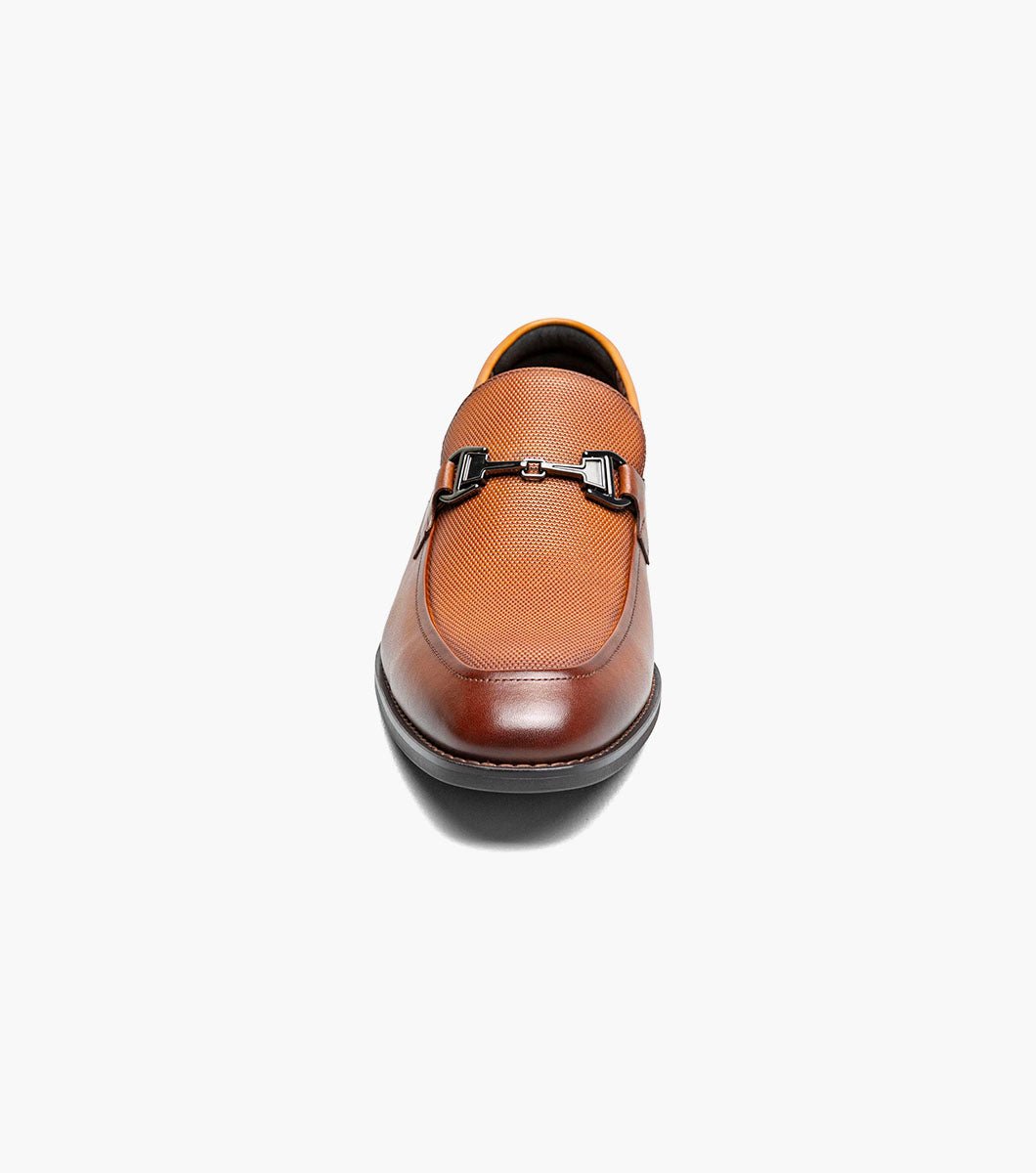Stacy Adams Lawton Moc Toe Bit Slip-On Shoes - Cognac - Upscale Men's Fashion
