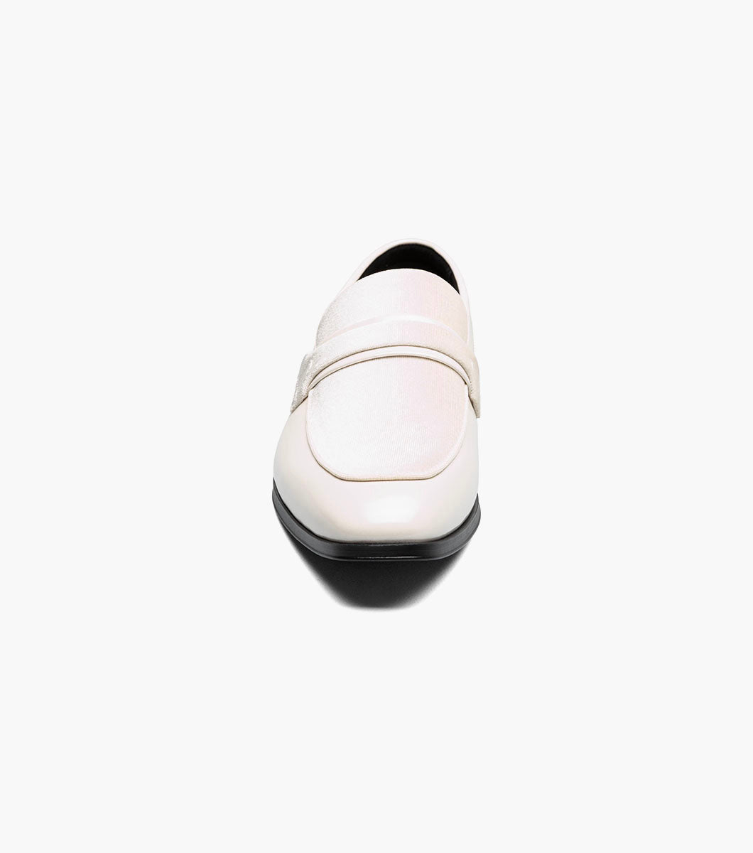 Stacy Adams Spratley Ivory velour patent loafers view 6