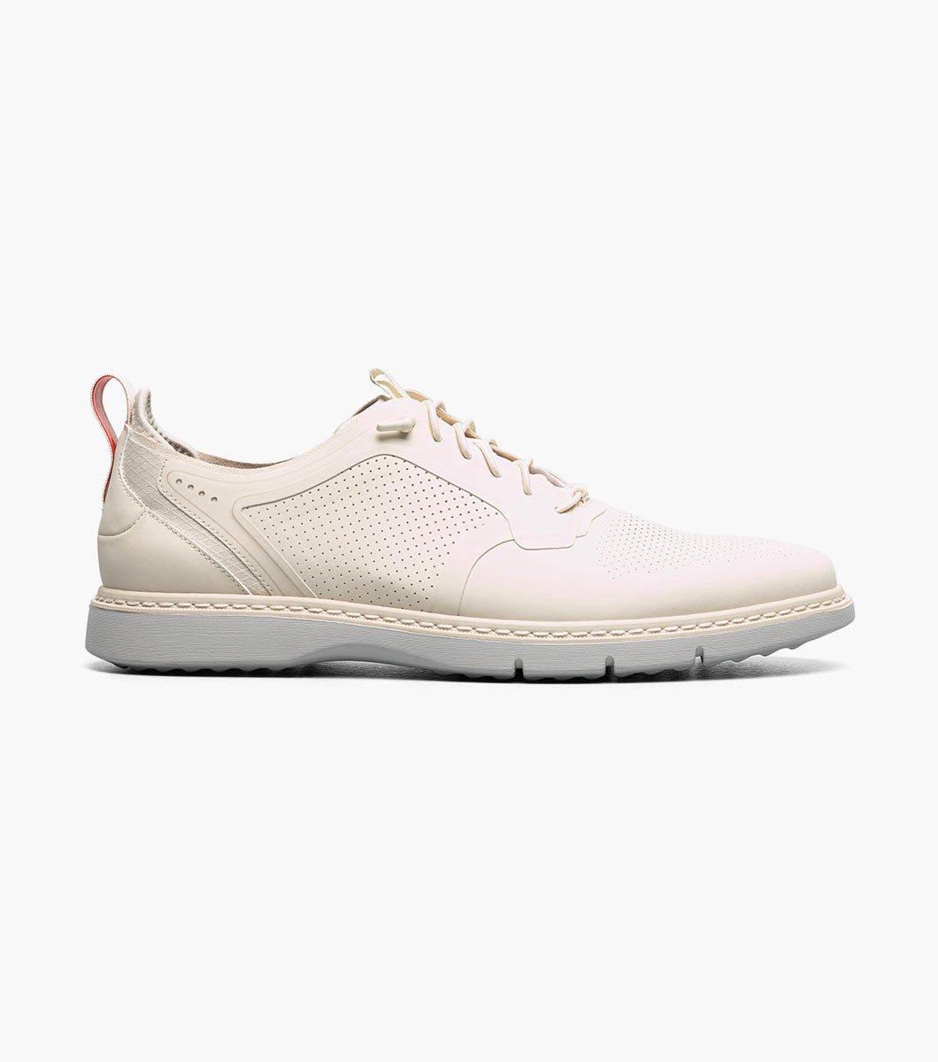 Stacy Adams Synchro Plain Toe Elastic Lace Up - Cream - Upscale Men's Fashion