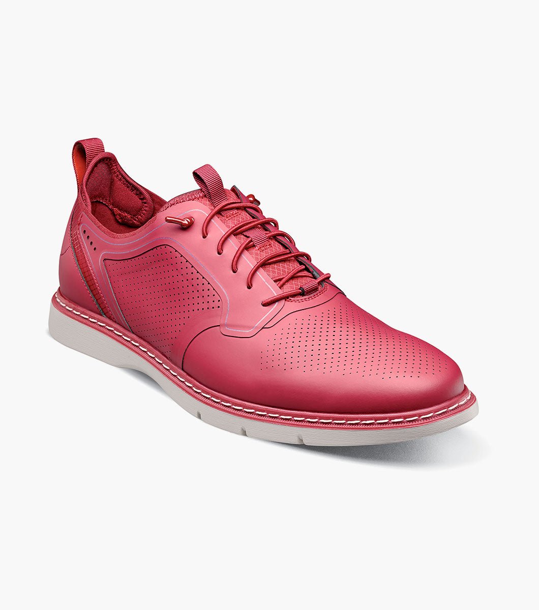 Stacy Adams Synchro Plain Toe Elastic Lace Up - Raspberry - Upscale Men's Fashion