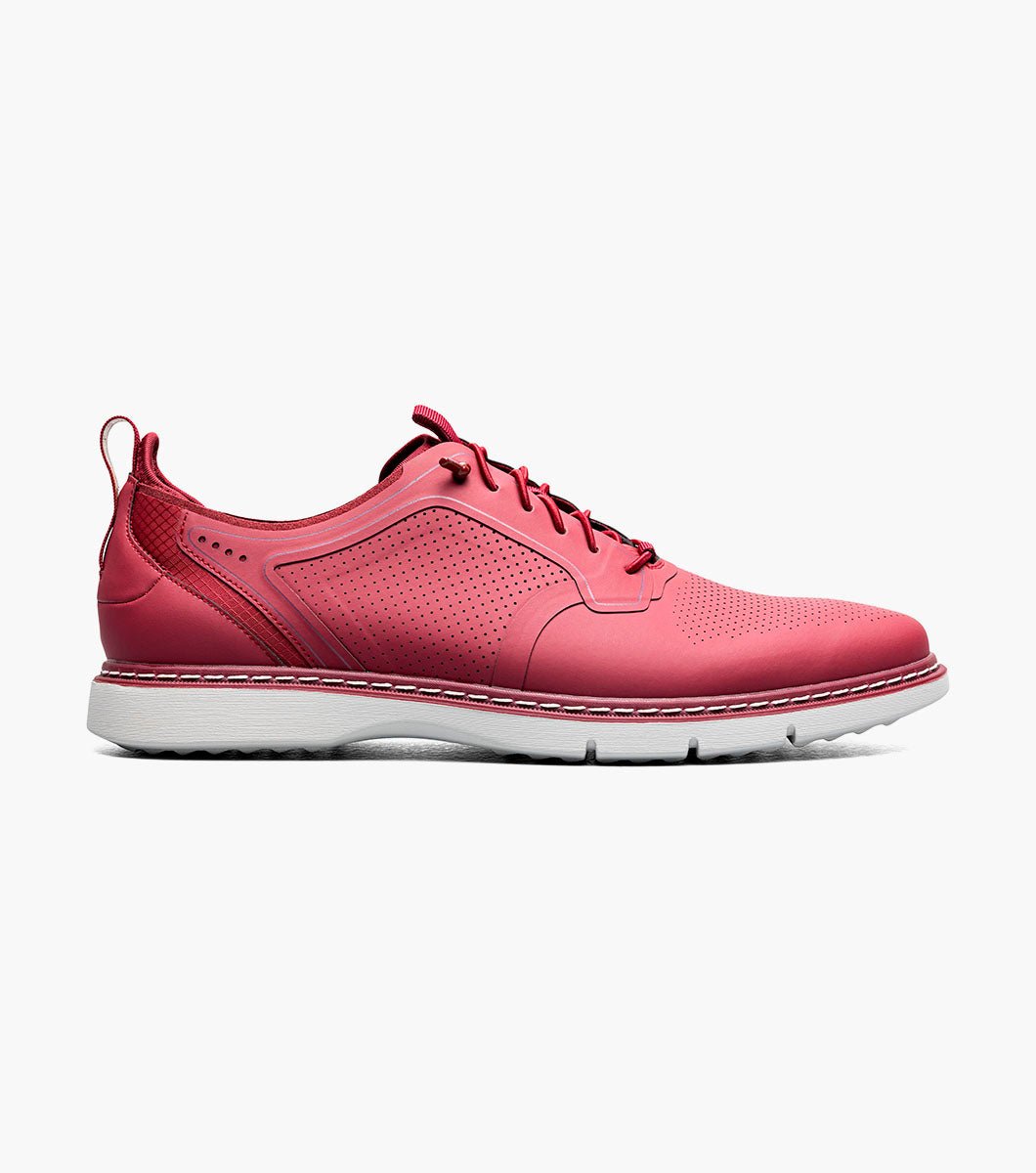 Stacy Adams Synchro Plain Toe Elastic Lace Up - Raspberry - Upscale Men's Fashion