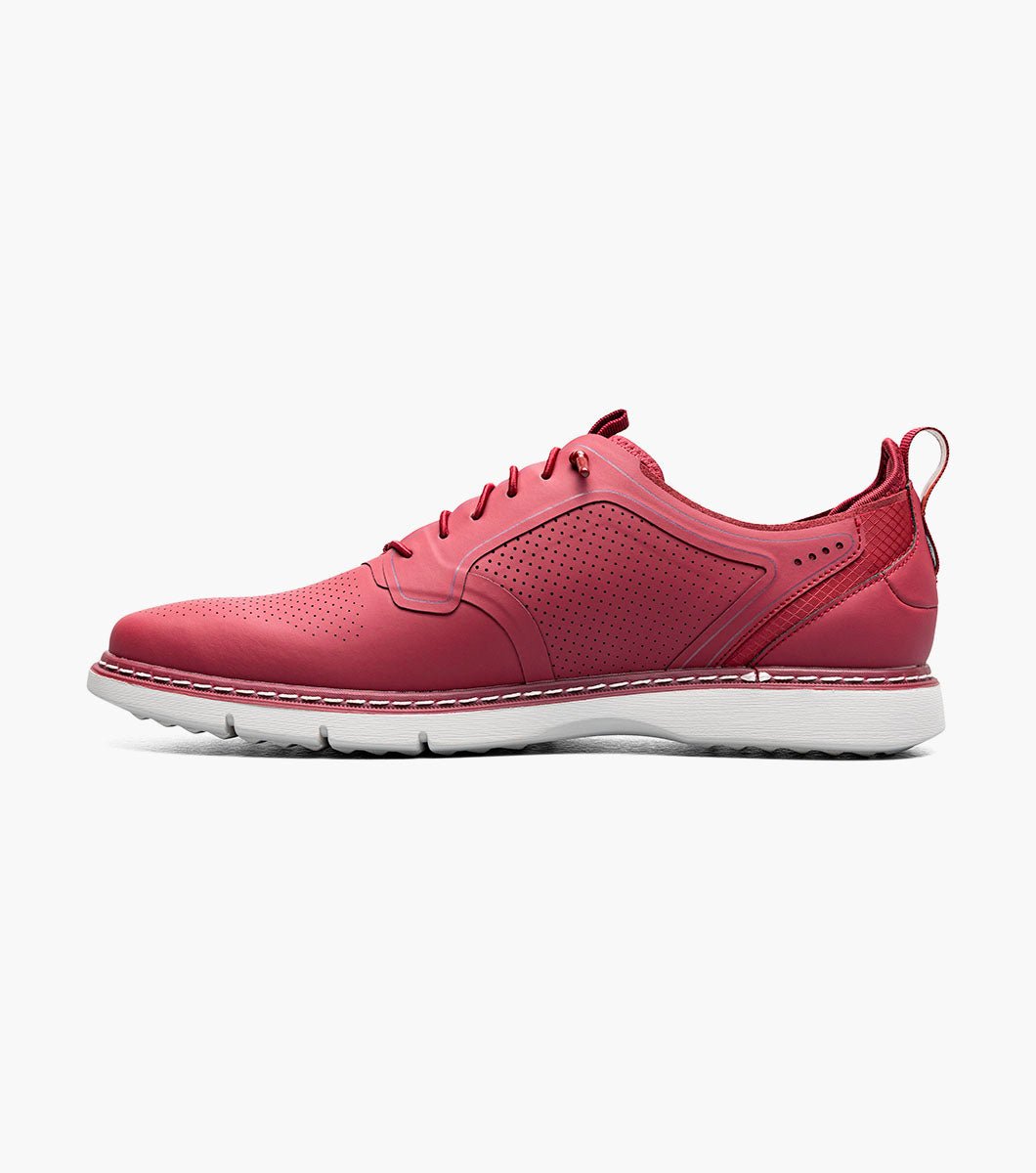 Stacy Adams Synchro Plain Toe Elastic Lace Up - Raspberry - Upscale Men's Fashion