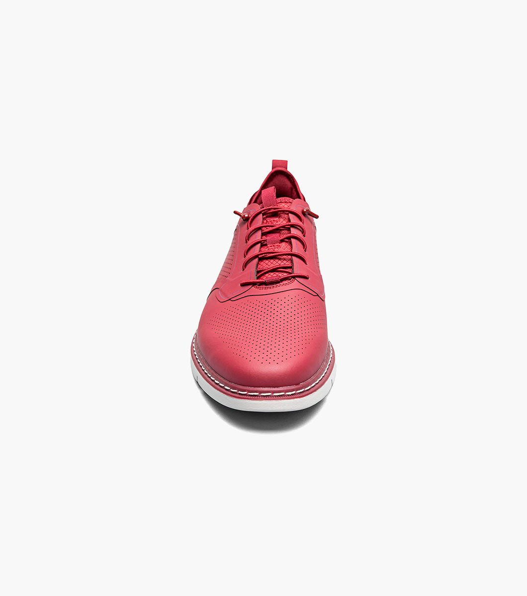 Stacy Adams Synchro Plain Toe Elastic Lace Up - Raspberry - Upscale Men's Fashion