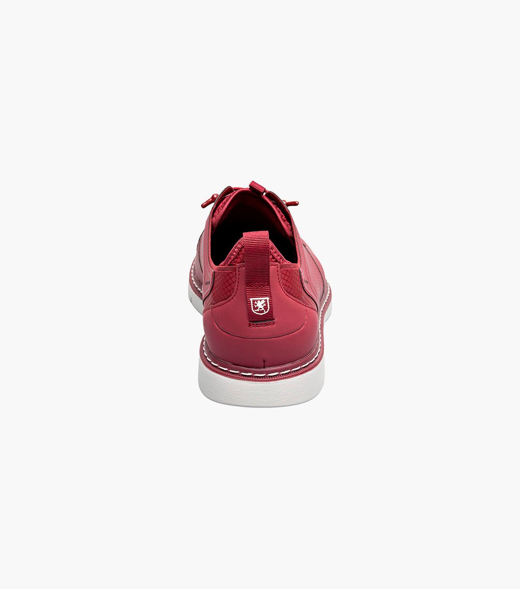 Stacy Adams Synchro Plain Toe Elastic Lace Up - Raspberry - Upscale Men's Fashion