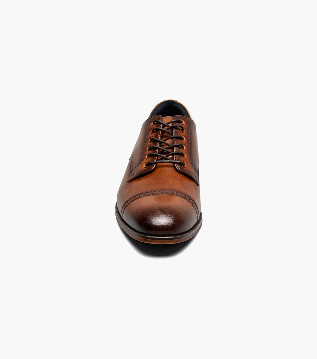 Stacy Adams William Leather Cap Toe Oxford Dress Shoes - Tan - Upscale Men's Fashion