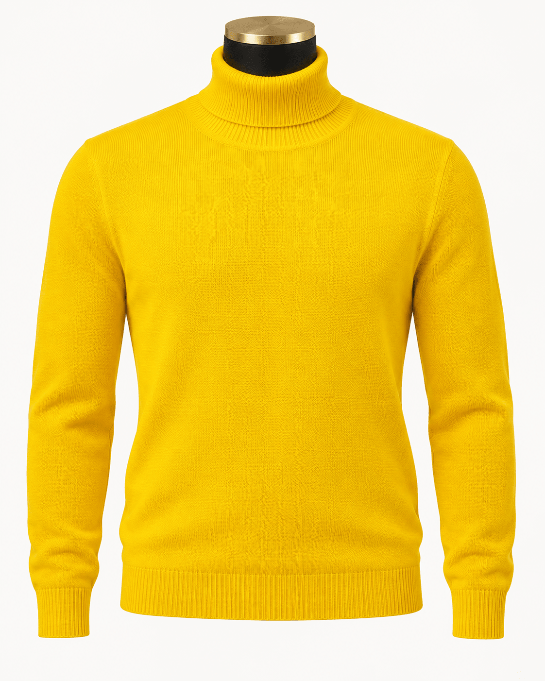 Men's Turtleneck Sweater color Super Limon - Upscale Men's Fashion