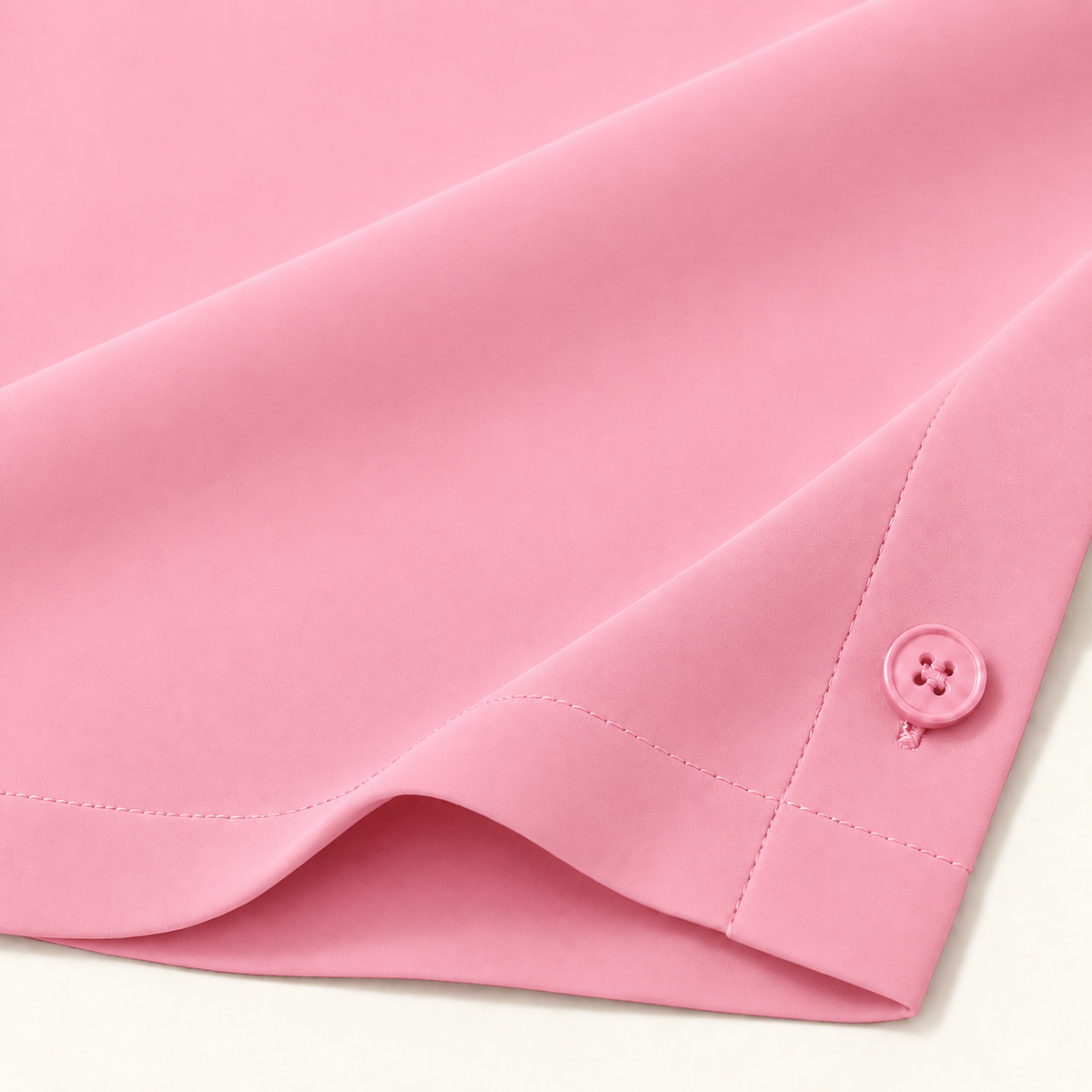 Summer Pink Regular Fit Short Sleeve Crepe Camp Collar Shirt