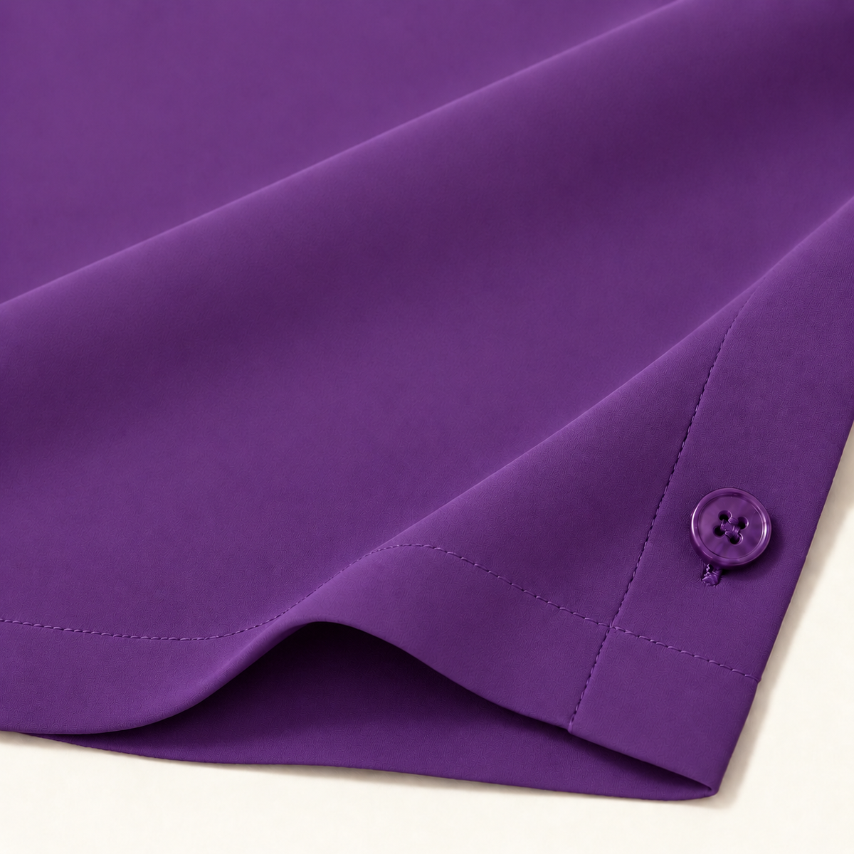 Plum Regular Fit Short Sleeve Crepe Camp Collar Shirt