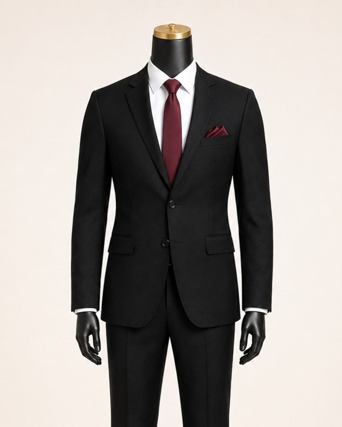 Men's Black Slim Fit Stretch 2-Piece Suit – Valenza Collection - Upscale Men's Fashion