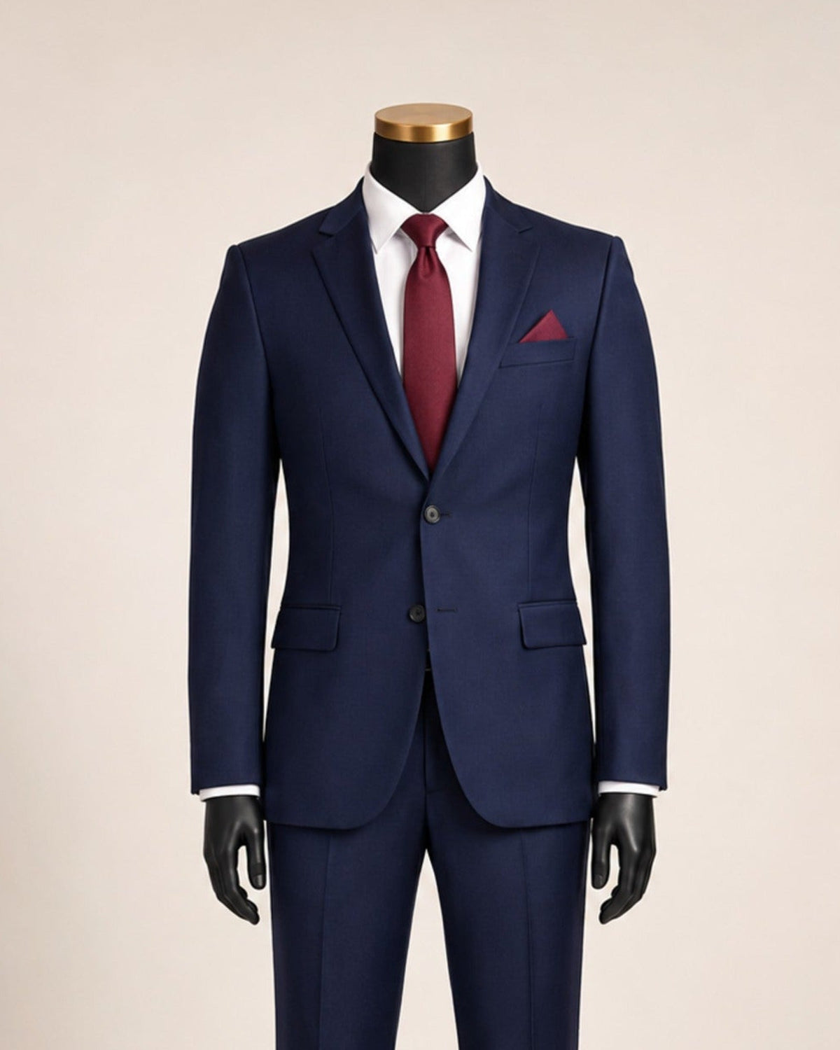 Men's Navy Slim Fit Stretch 2-Piece Suit – Valenza Collection - Upscale Men's Fashion