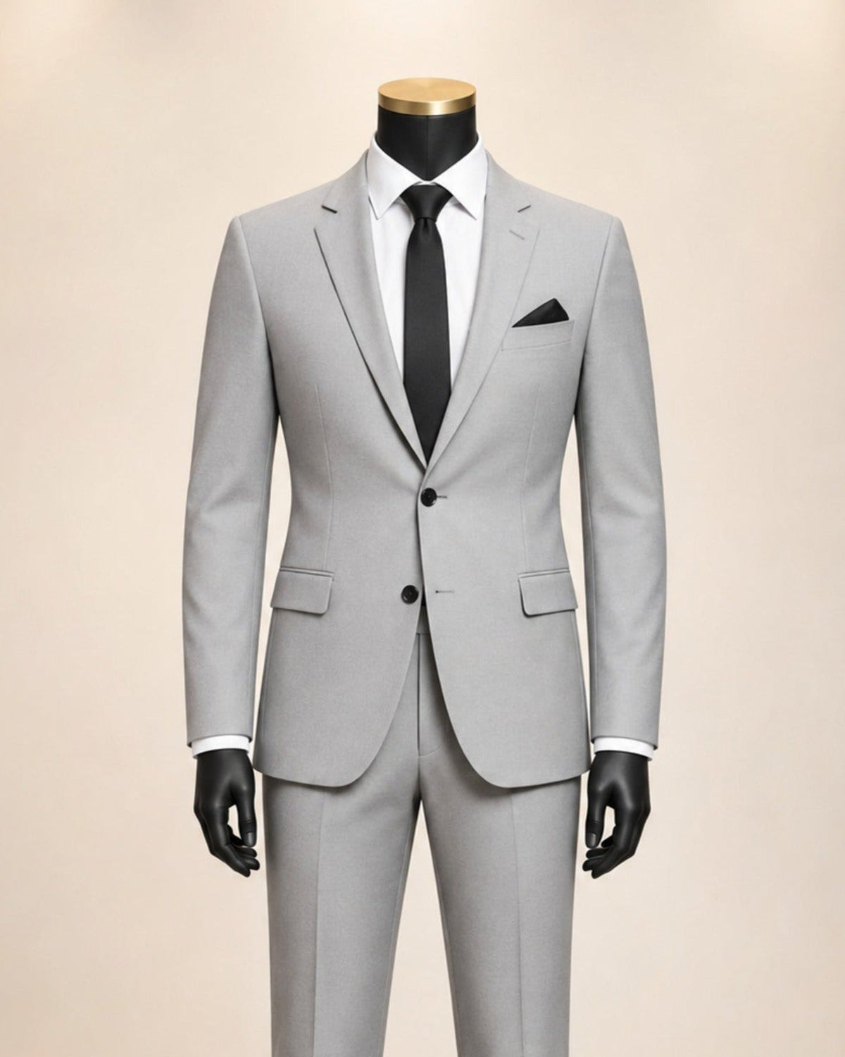 Men's Silver Slim Fit Stretch 2-Piece Suit – Valenza Collection - Upscale Men's Fashion
