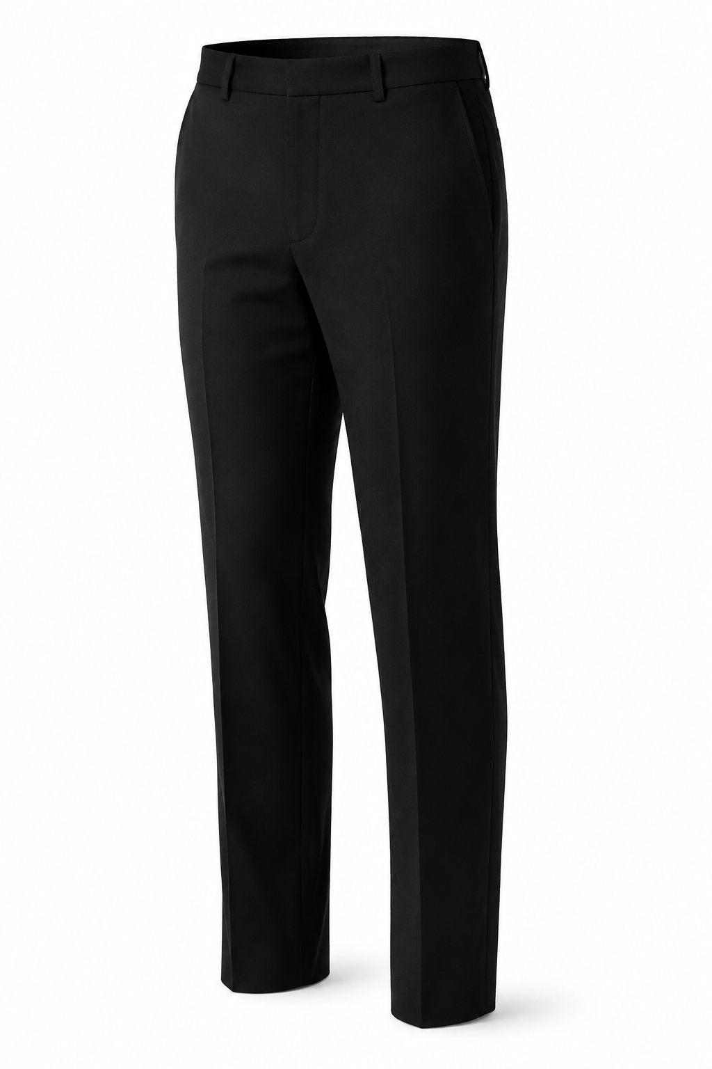 Vinci men's black pre-hemmed modern fit dress pants