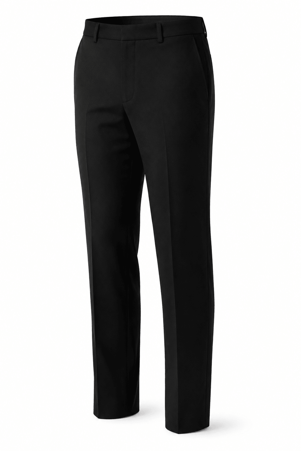 Men's Black Modern Fit Pre-Hemmed Dress Pants - Upscale Men's Fashion