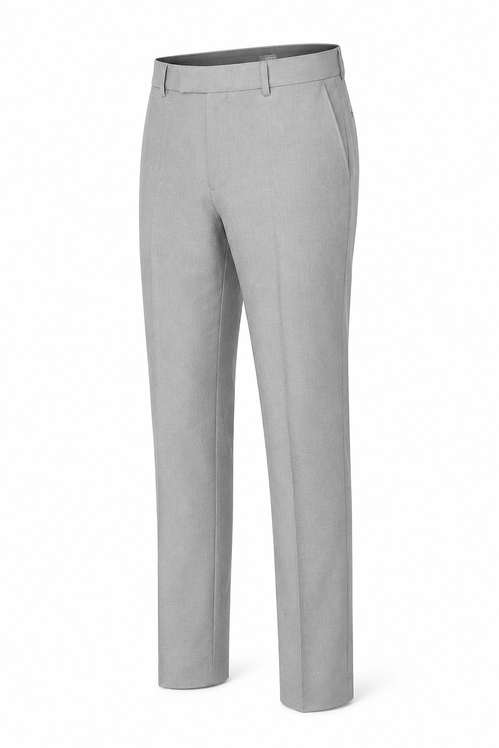 Vinci men's light gray pre-hemmed modern fit dress pants