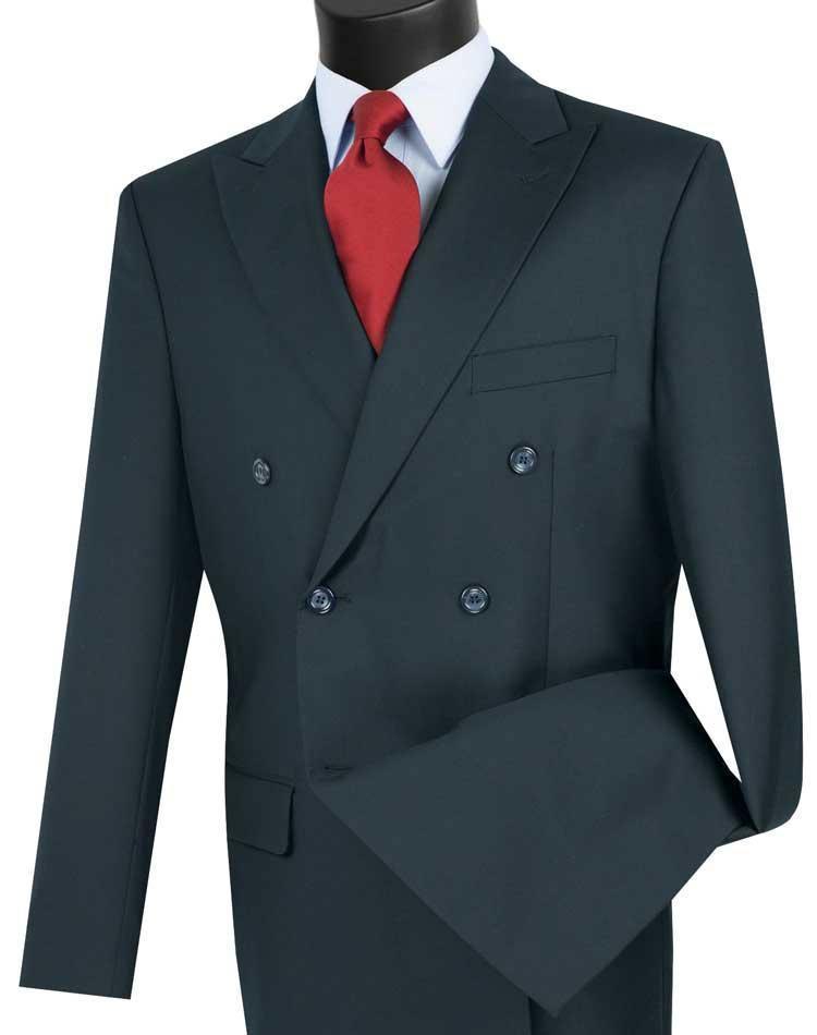 Capri Collection – Navy Double-Breasted Regular Fit Suit