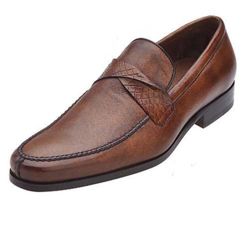 Belvedere Mens Exotic Shoes - EVALDO - Antique Almond - Upscale Men's Fashion