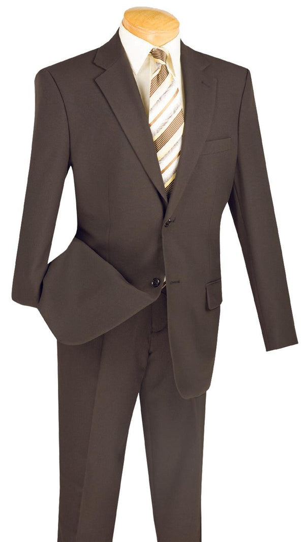 Brown Regular Fit 2 Piece Suit - Upscale Men's Fashion