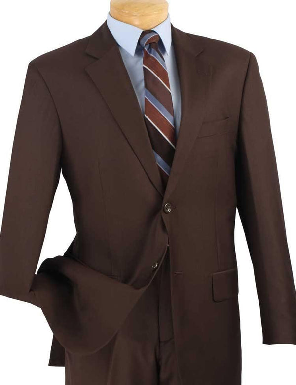 Executive 2 Piece Regular Fit Suit Color Brown - Upscale Men's Fashion