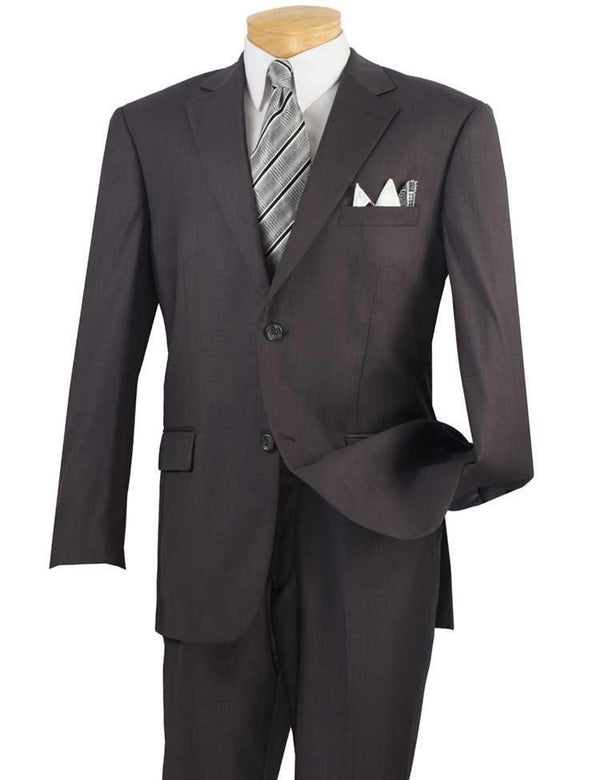 Executive 2 Piece Regular Fit Suit Color Heather Gray - Upscale Men's Fashion