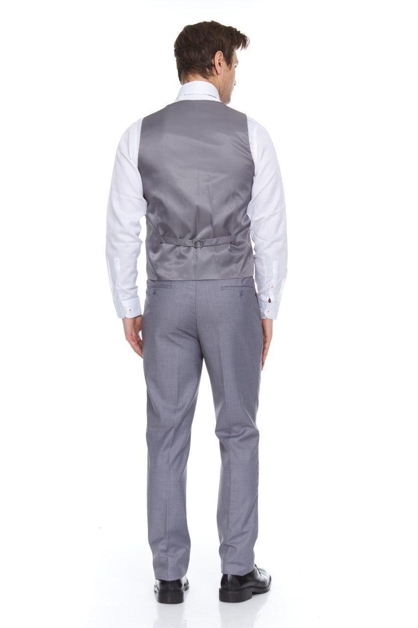 Ferera Collection-Men's 3 Piece Modern Fit Suit Color Light Gray - Upscale Men's Fashion