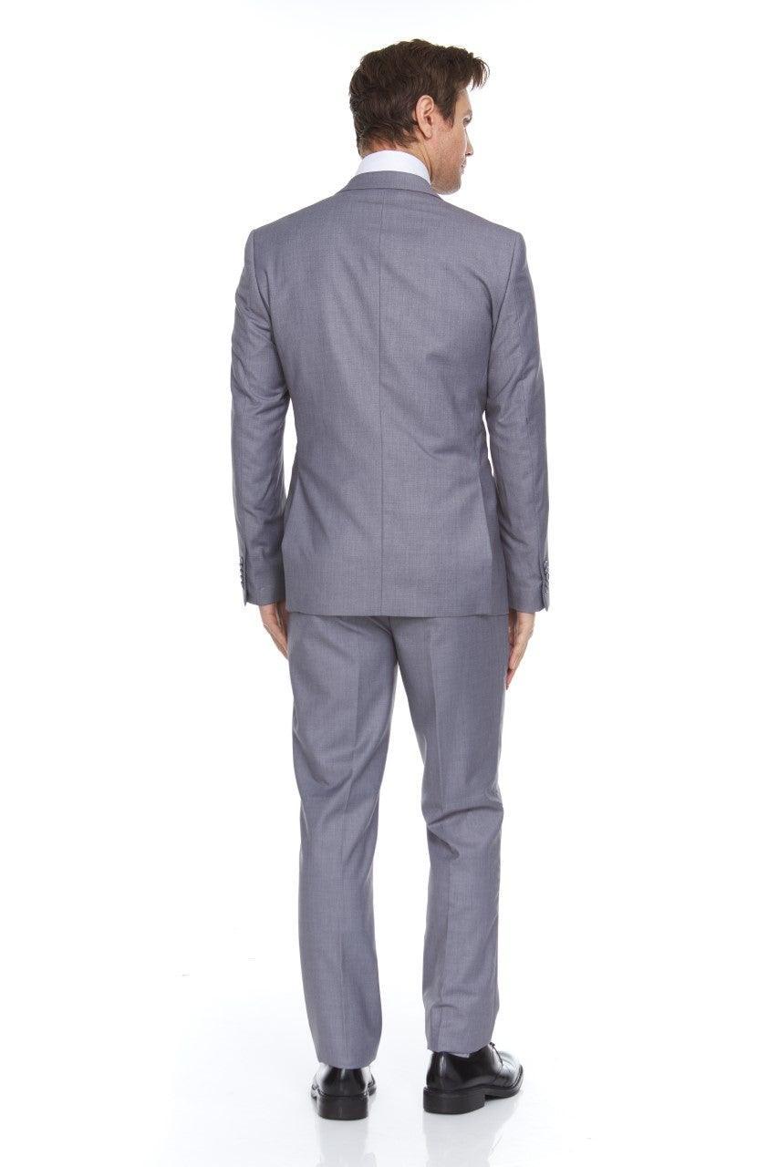 Ferera Collection-Men's 3 Piece Modern Fit Suit Color Light Gray - Upscale Men's Fashion