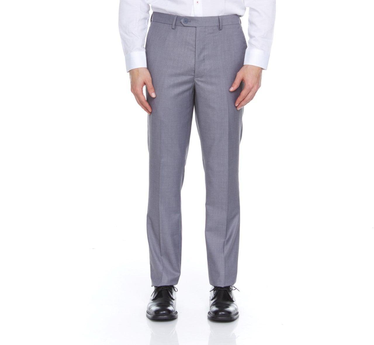 Ferera Collection-Men's 3 Piece Modern Fit Suit Color Light Gray - Upscale Men's Fashion