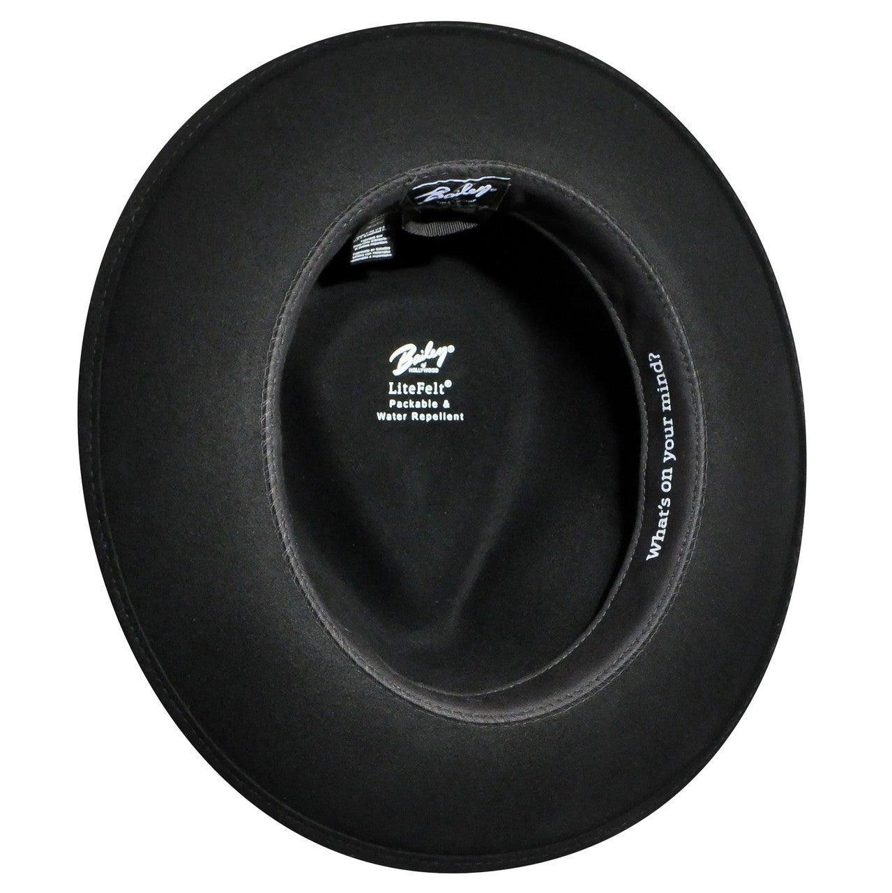 Men's Fedora Hat by Bailey of Hollywood Color Black - Upscale Men's Fashion