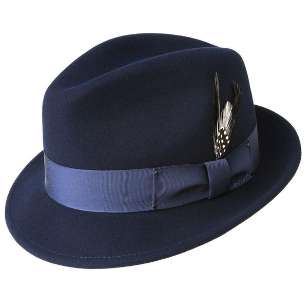 Men's Fedora Hat -Tino by Bailey of Hollywood Color Navy - Upscale Men's Fashion