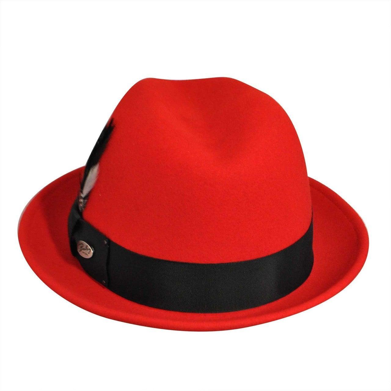 Men's Fedora Hat -Tino by Bailey of Hollywood Color Red - Upscale Men's Fashion