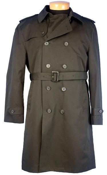 Men's Trench Coat Double Breasted 48"-Colors: Blak,Tan - Upscale Men's Fashion