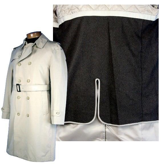 Men's Trench Coat Double Breasted 48"-Colors: Blak,Tan - Upscale Men's Fashion