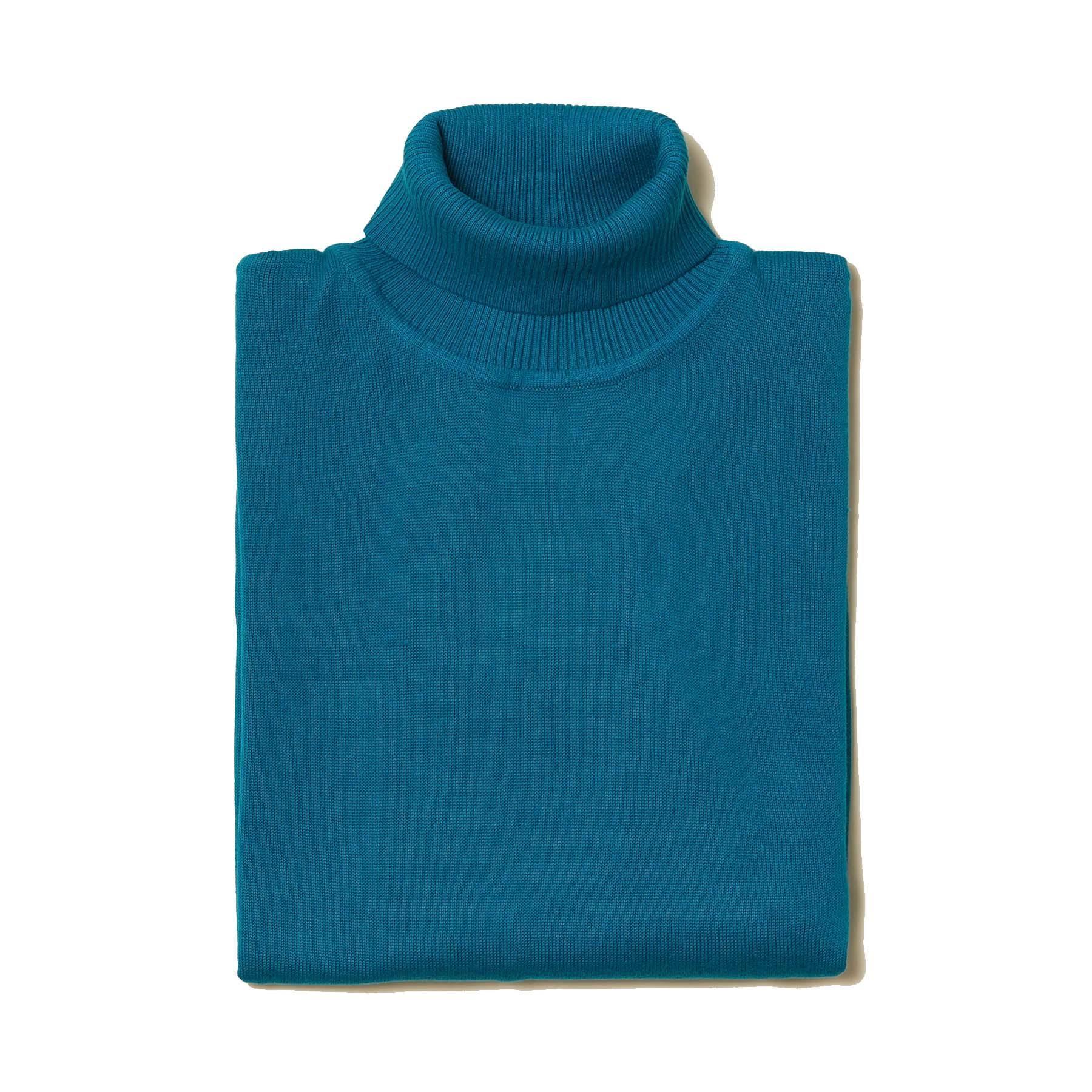 Men's Turtleneck Sweater color Ocean Blue - Upscale Men's Fashion
