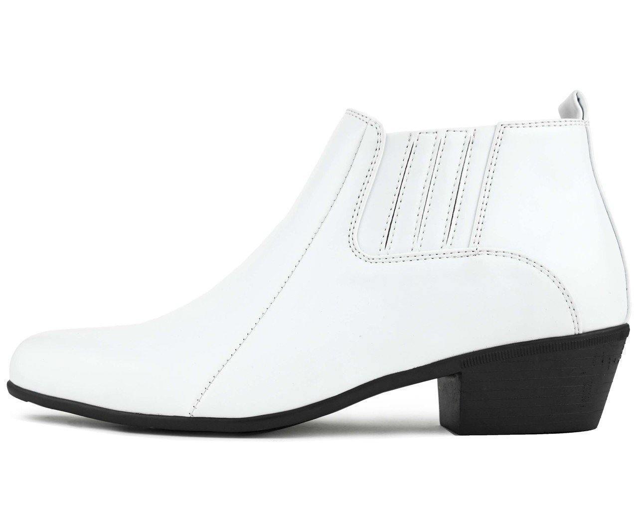 Men's Western Low Cut Dress Boot Color White - Upscale Men's Fashion