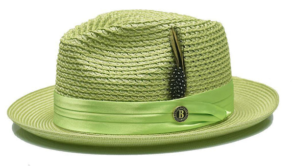 Mint Fedora Braided Straw Hat - Upscale Men's Fashion