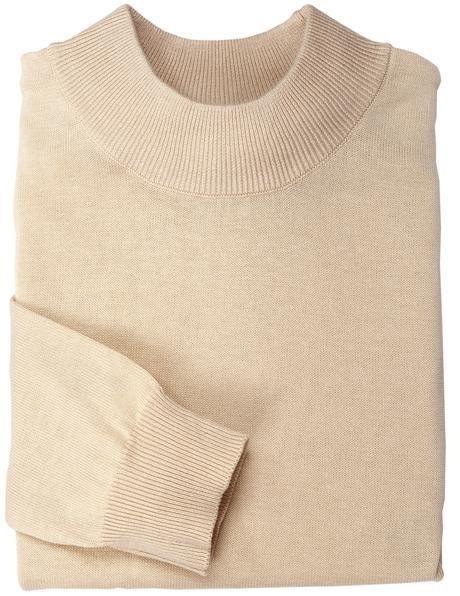 Mock Neck Sweater Color Stone - Upscale Men's Fashion