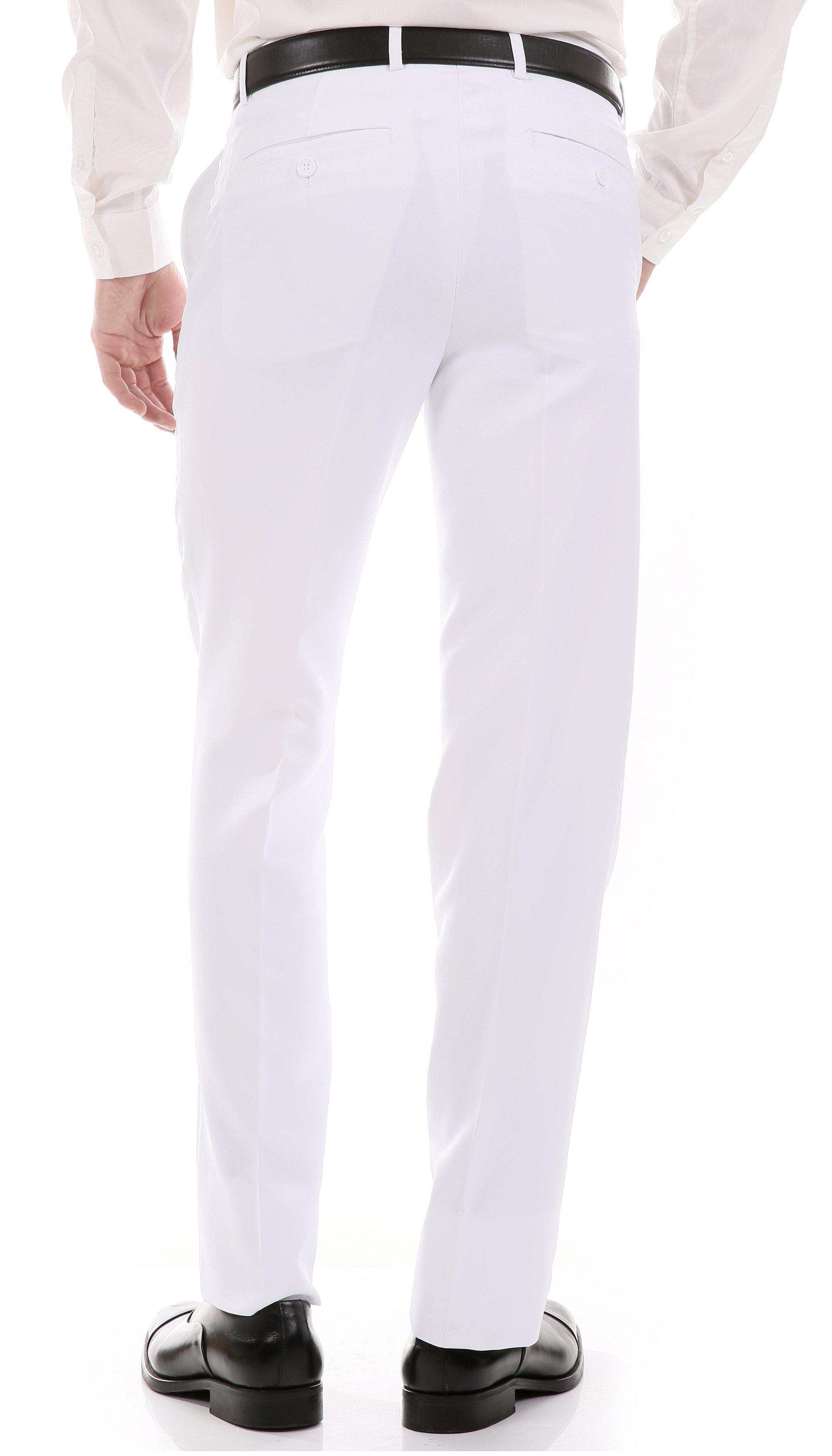 Oslo Collection - Slim Fit 2 Piece Suit Color White - Upscale Men's Fashion
