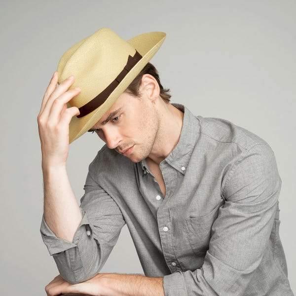 PANAMA STRAW HAT BY Bailey of Hollywood Color Dark Natural with Brown Band - Upscale Men's Fashion