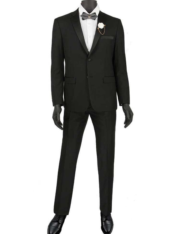 Ultra Slim Fit Black 2 Piece Tuxedo - Upscale Men's Fashion