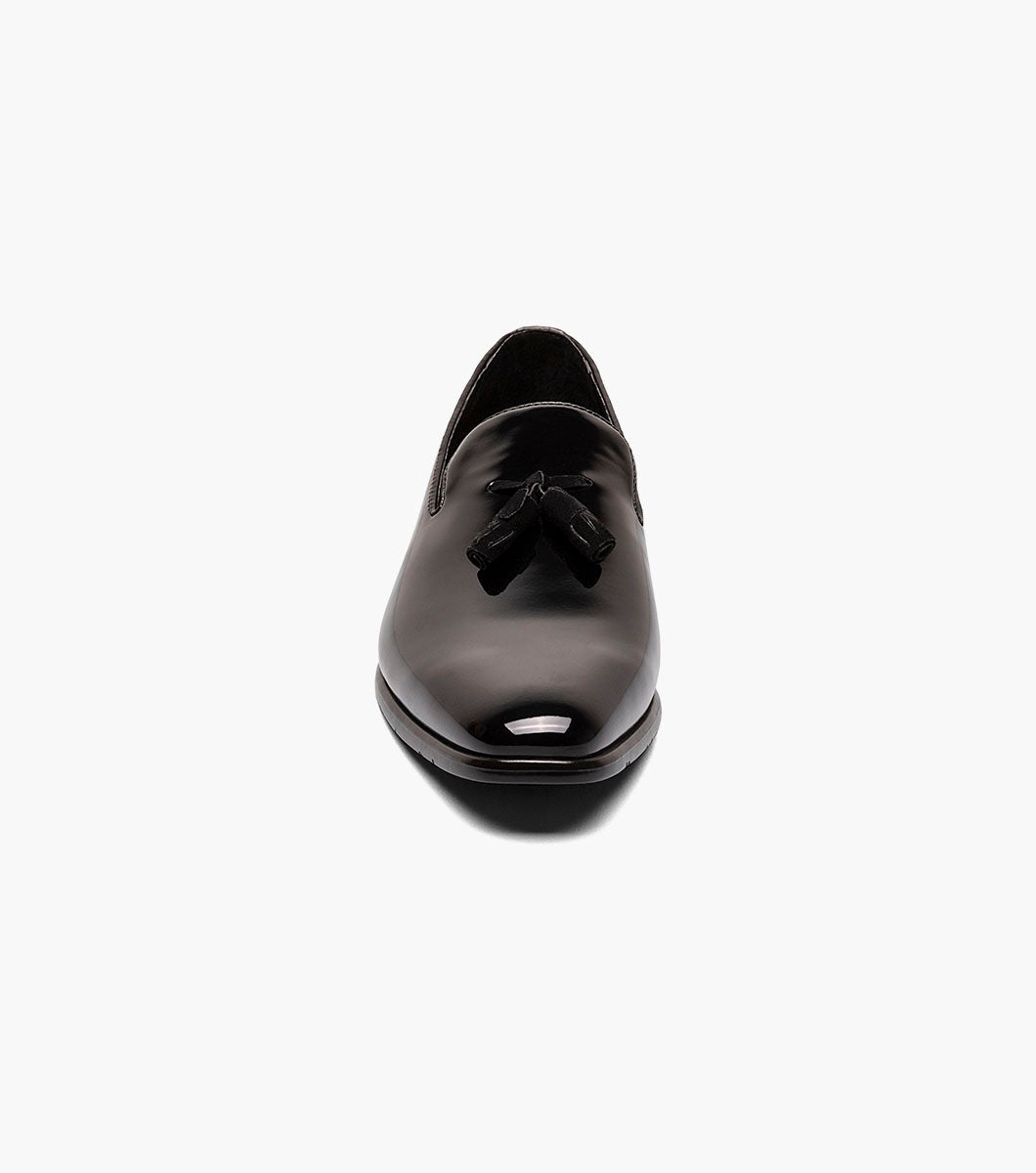Stacy Adams Phoenix black patent tassel slip-on dress shoe alternate angle