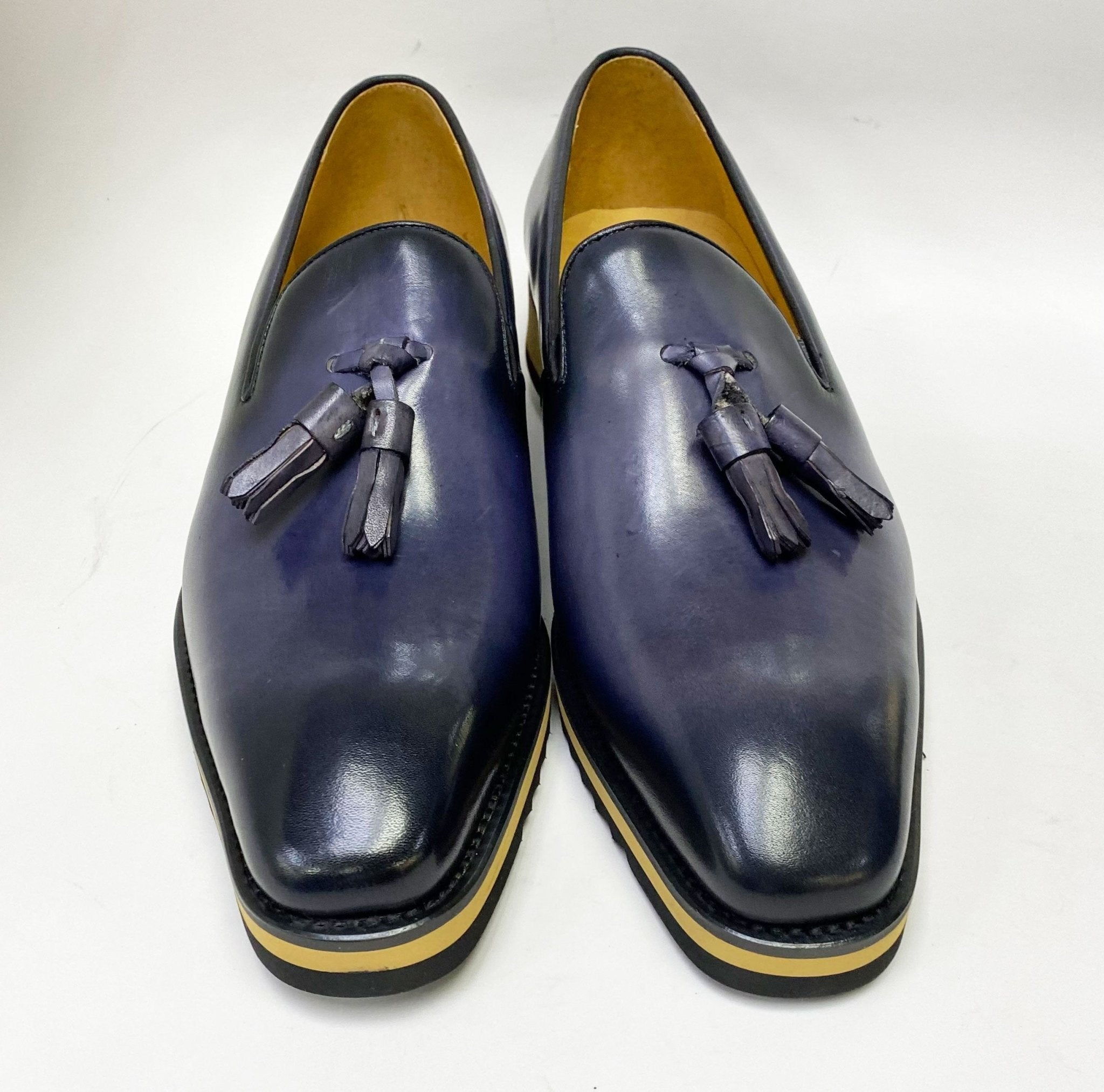 Calfskin Slip-On Tasseled Loafer Grey - Upscale Men's Fashion
