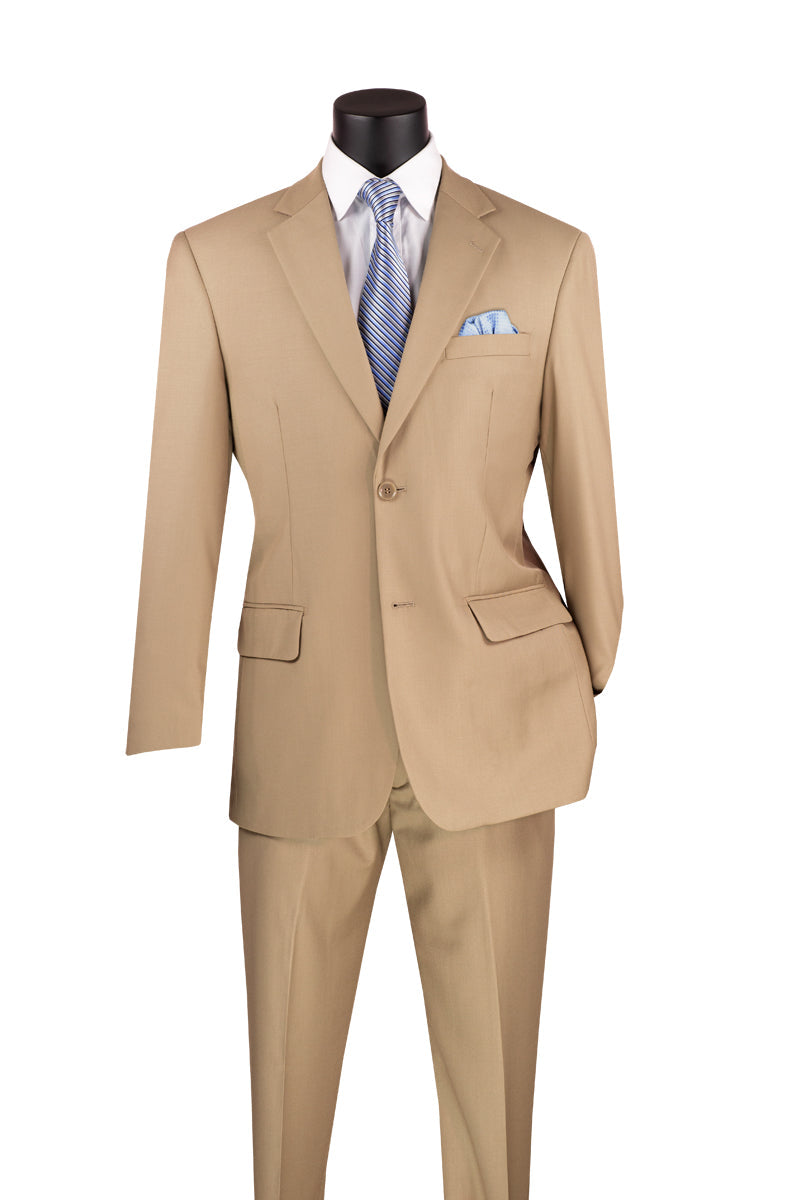Suit - Light Beige Regular Fit Two Piece Suit