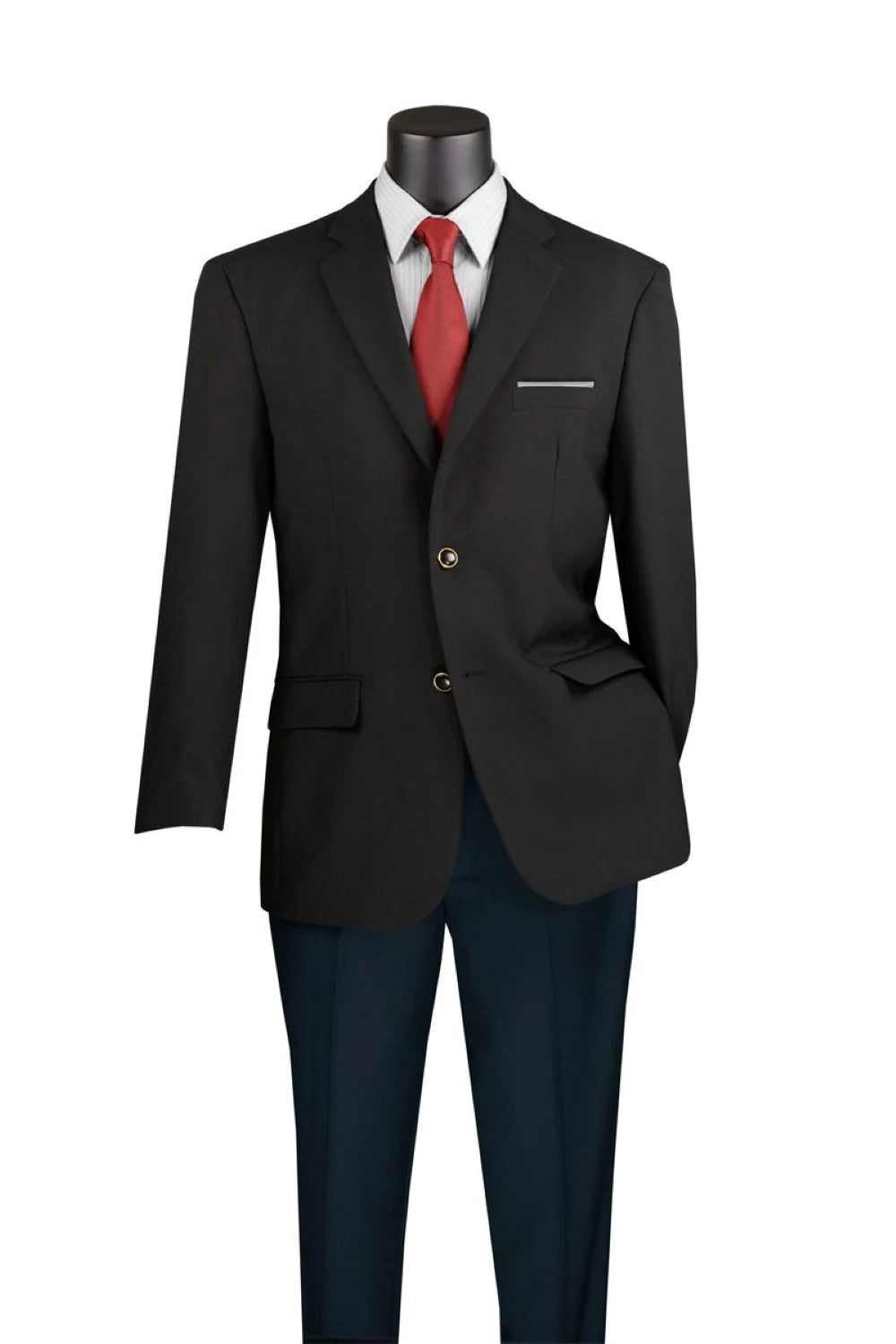 Men’s Black Regular Fit Blazer – Timeless Single-Breasted Design