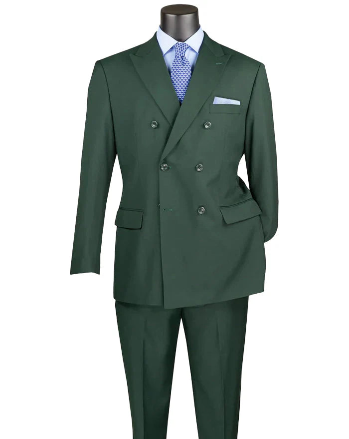 Capri Collection – Hunter Green Double-Breasted Regular Fit Suit