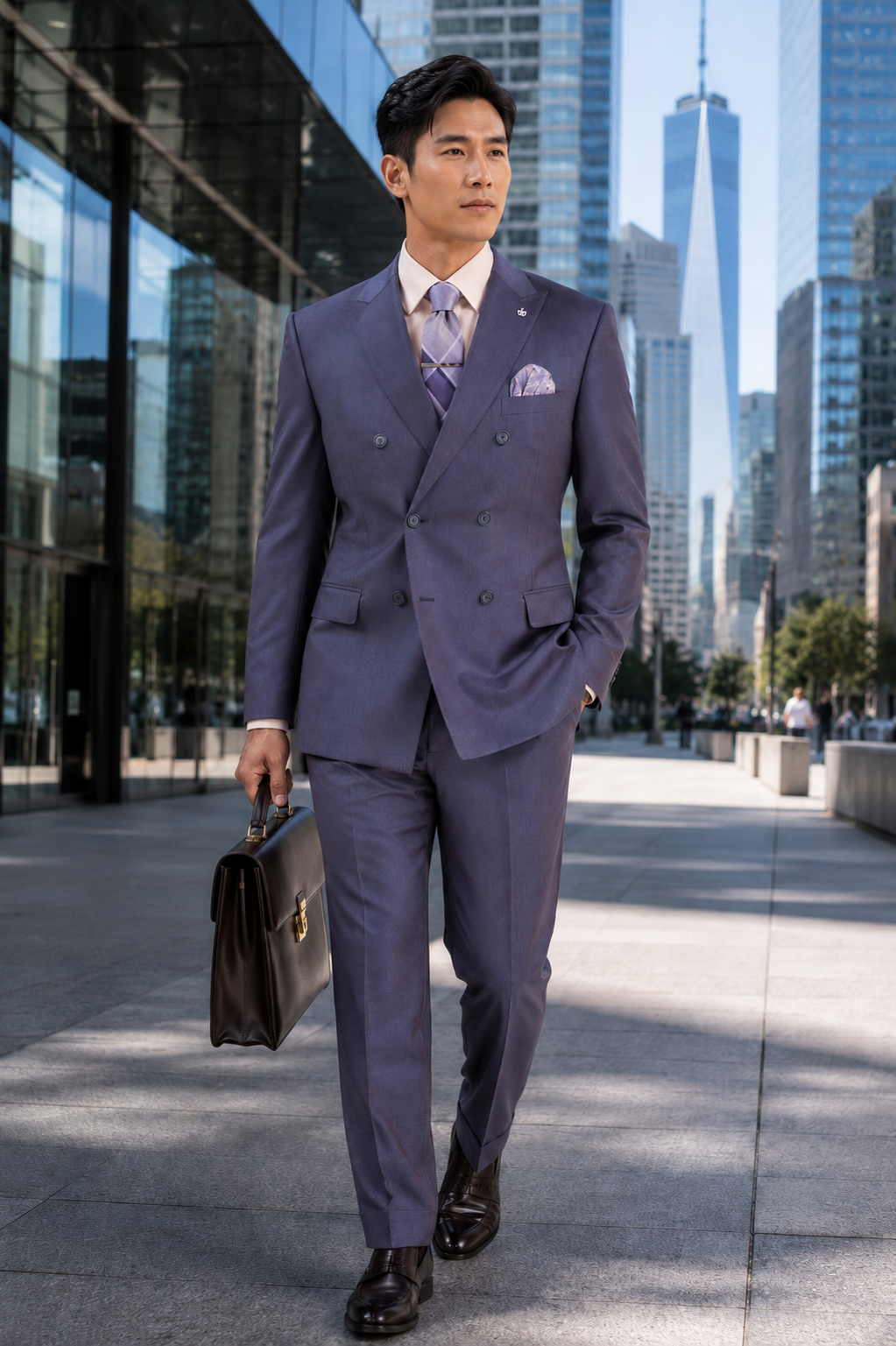 Purple suit for quinceañera chambelán