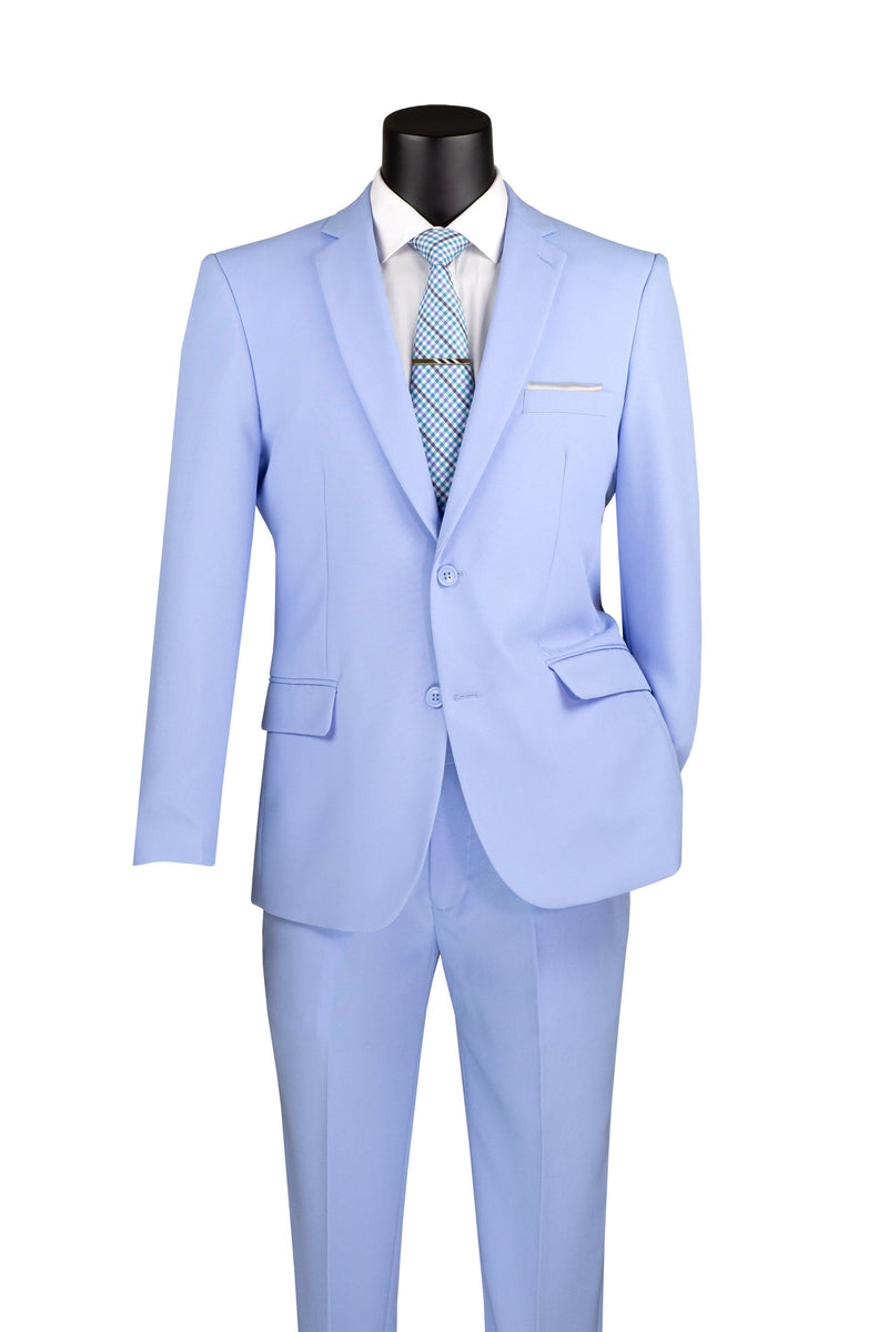 Suit - Light Blue Slim Fit 2 Piece Suit