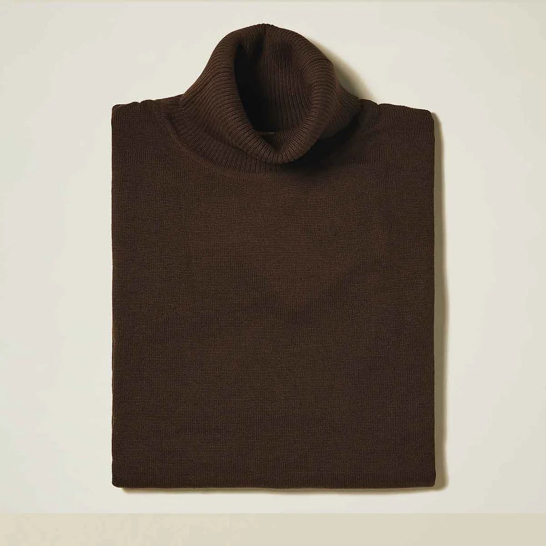 Men's Turtleneck Sweater color Brown