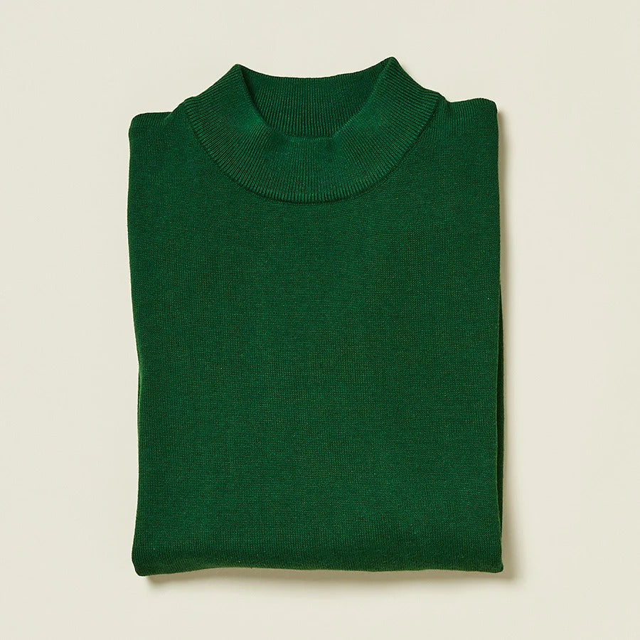 Mock Neck Sweater color Green Sapphire
